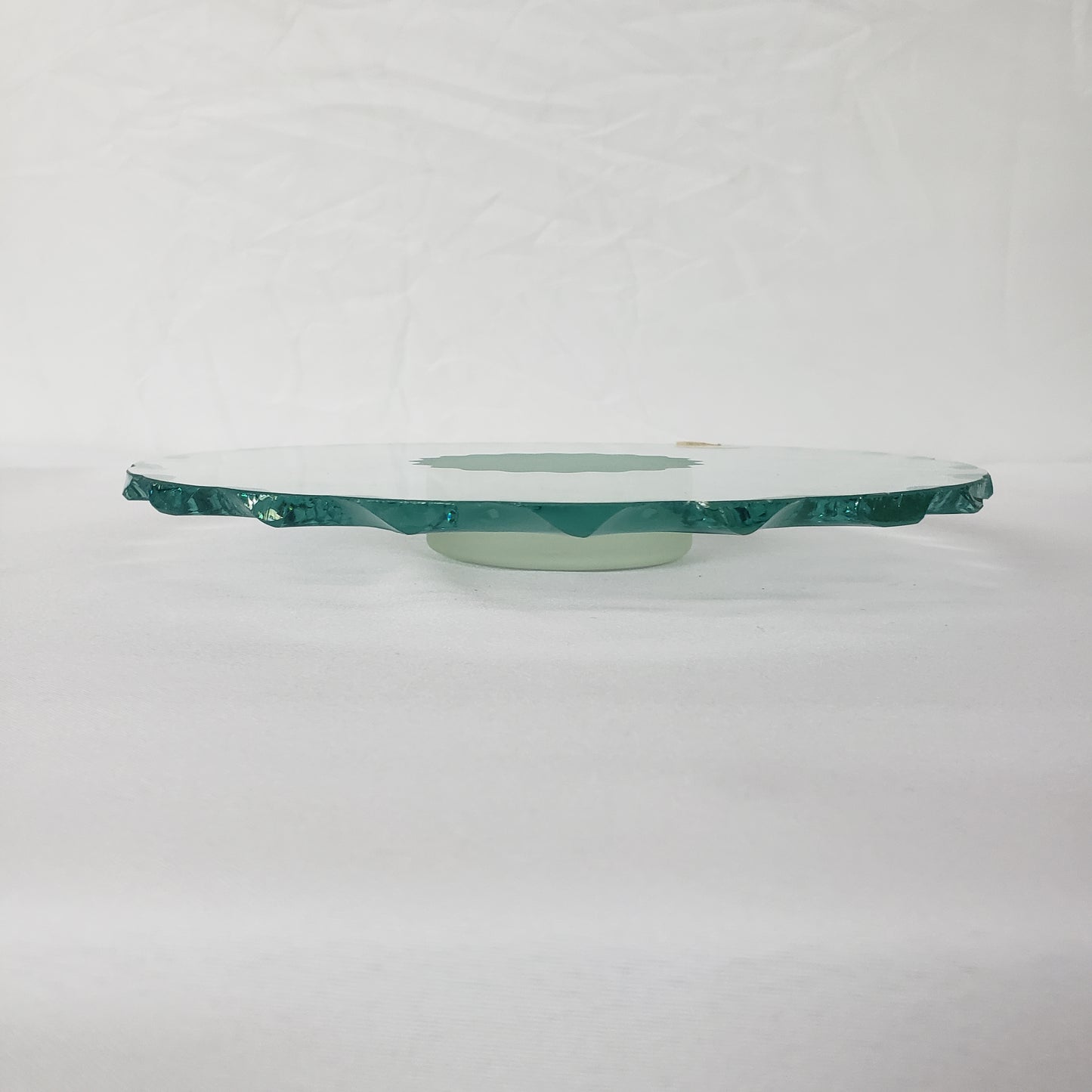 Scalloped Glass Cake Plate
