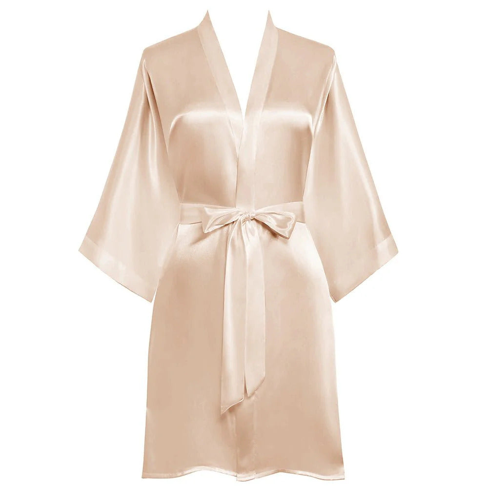 Satin Kimono Robes - Short