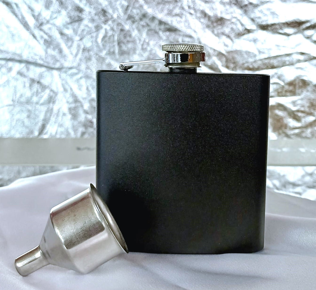Powder-coated Black Stainless Steel Flask