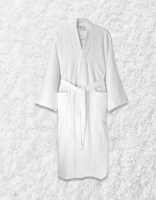 White Kimono Terry Bathrobe (OSFM)