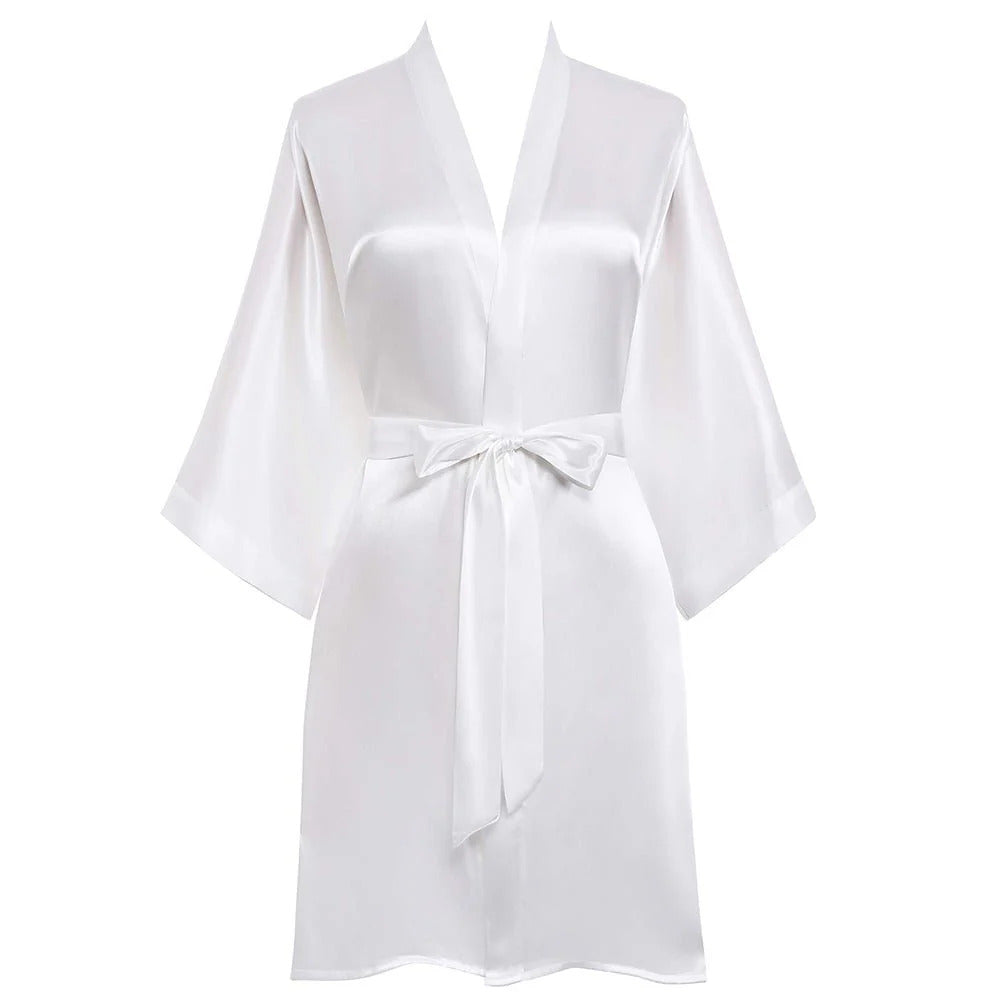 Satin Kimono Robes - Short