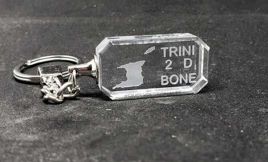 Trinidad & Tobago Glass Key Chains - Set of 3 - COMBO 2