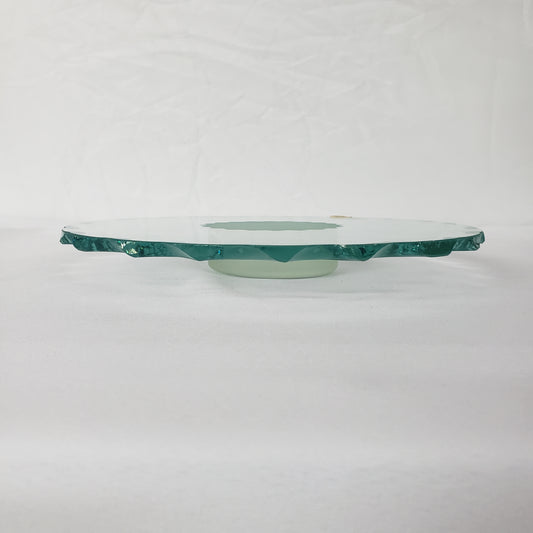 Scalloped Glass Cake Plate