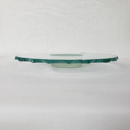 Scalloped Glass Cake Plate