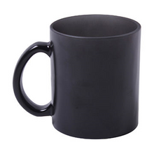 Black Glass Colour-Changing Photo Mug - WRAP-AROUND PHOTO & MESSAGE