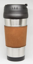 Stainless Steel Travel Mug with Laserable Leatherette - PERSONALIZED
