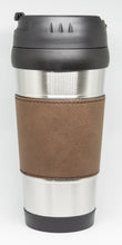 Stainless Steel Travel Mug with Laserable Leatherette - PERSONALIZED