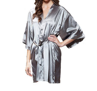 Satin Kimono Robes - Short