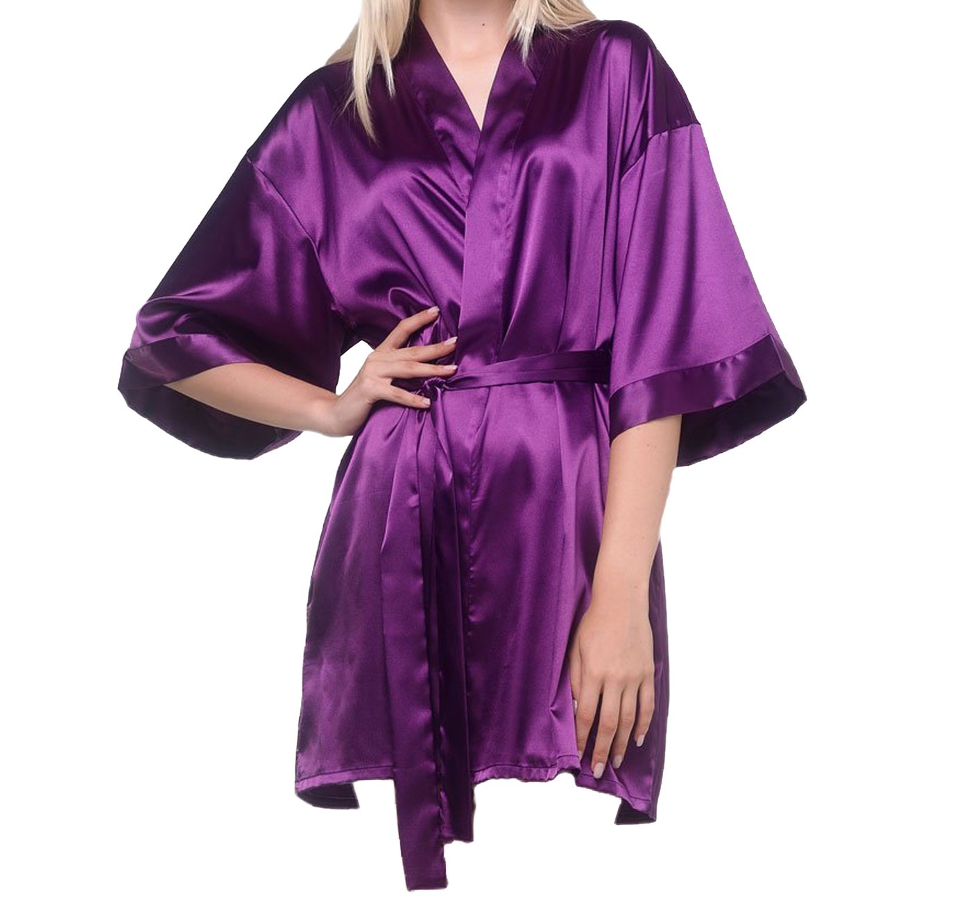 Satin Kimono Robes - Short